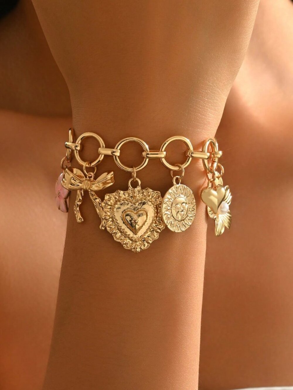 Multicolor Cute Women's Flower Pendant Bracelet